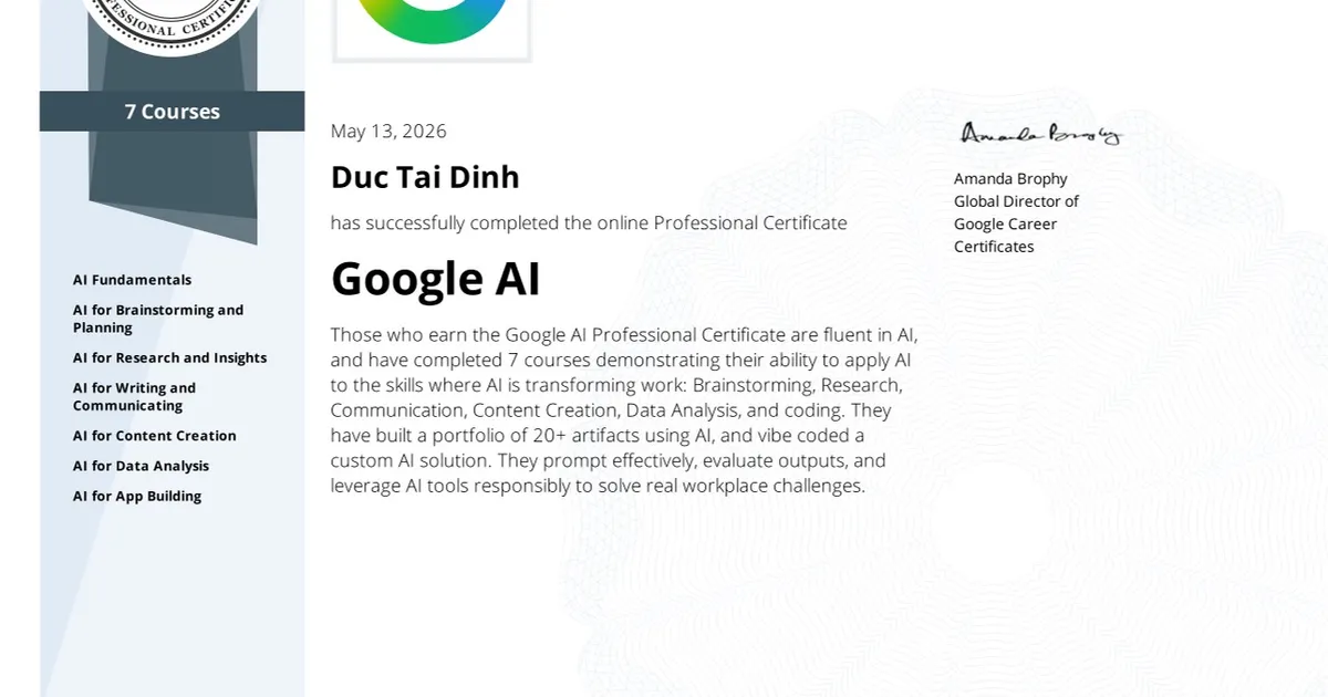 Google AI Specialization